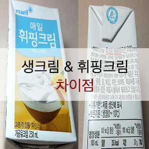 생크림 & 휘핑크림 차이점