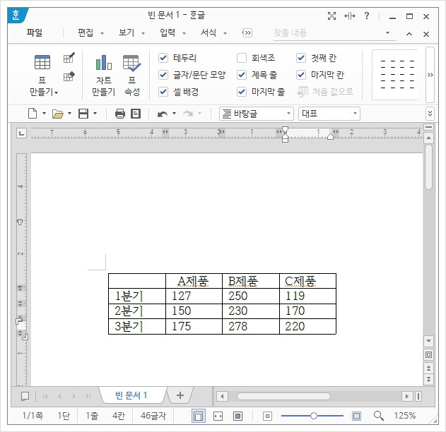 러브파워 :: 한컴 오피스 한글 막대그래프 차트 만들기