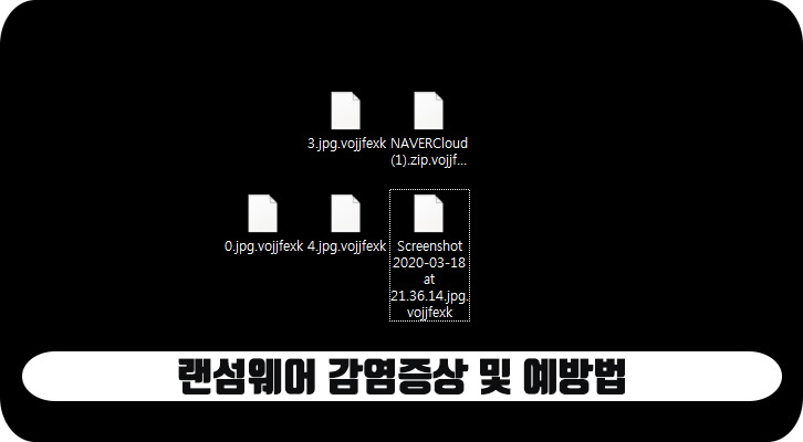 랜섬웨어 감염 증상 및 예방법