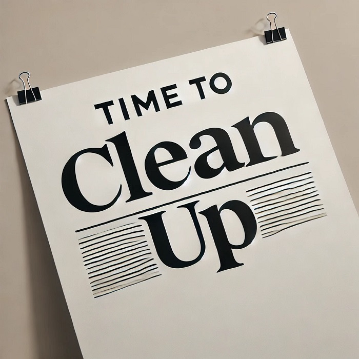Time To Clean Up