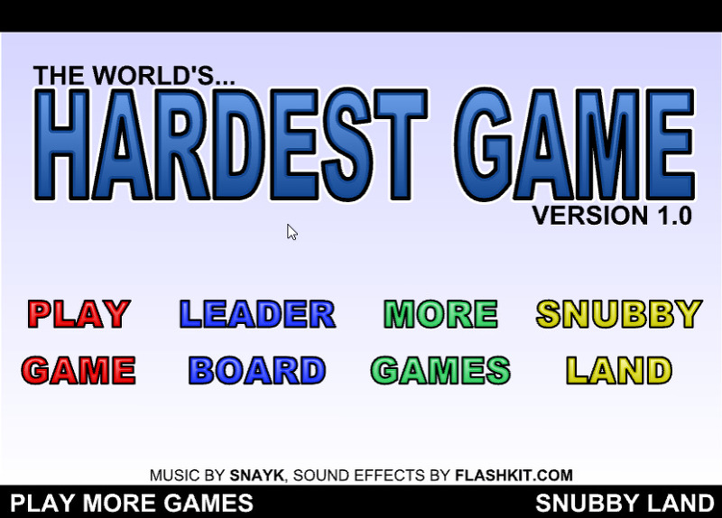 세상에서 가장 어려운 게임 1 (The World's Hardest Game Version 1) :: 플래시게임몰