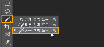 포토샵 자동 선택 도구(Magic Wand Tool)
