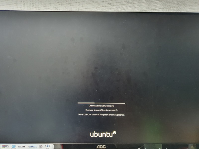 설치된 Ubuntu 파티션 크기 조정_Try Ubuntu_GParted_Live mode