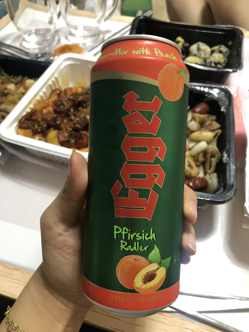 달콤하고 맛있는 맥주 Egger(예거) 복숭아맛 후기!ㅎㅎ :: 지니어리