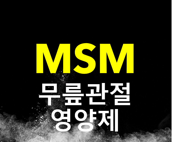 MSM, 엠에스엠 관절 무릎 연골 건강기능식품 영양제 추천