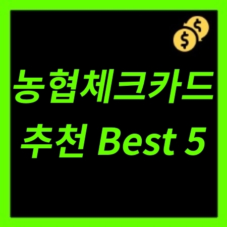 농협 체크카드 종류 추천 Best5 (여기서 고르세요)