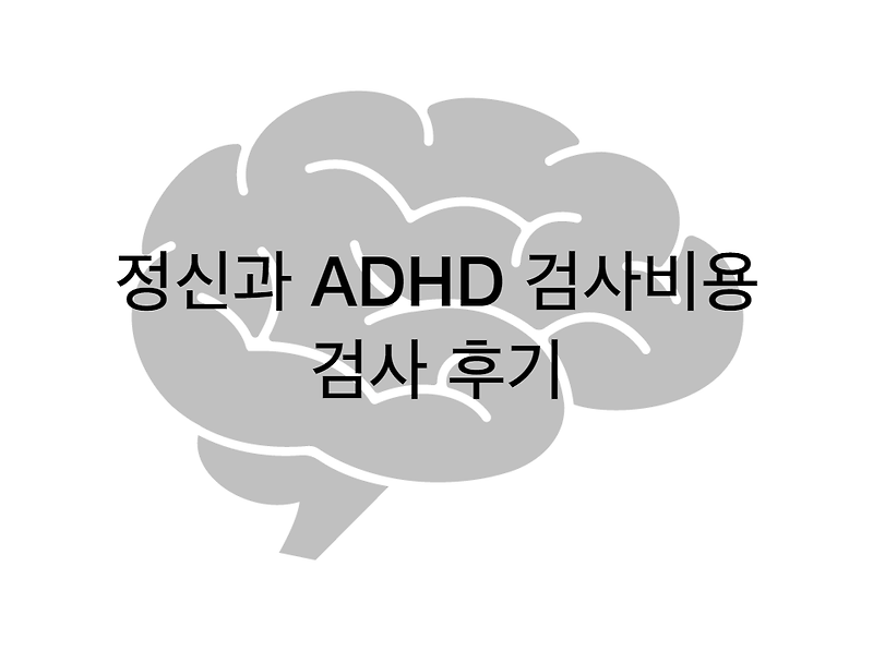정신과 ADHD 검사비용, 검사가격 / CAT 검사 후기