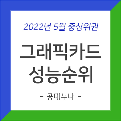 그래픽카드 성능순위 - 2022년 5월 중상위권