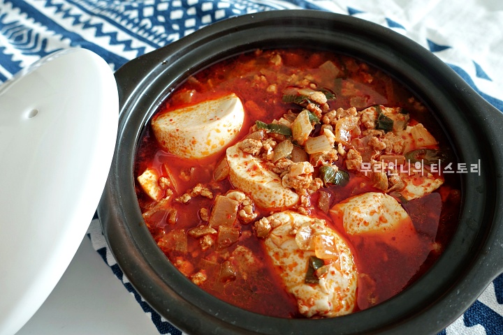 순두부찌개 황금레시피, 돼지고기 순두부찌개 만드는 법