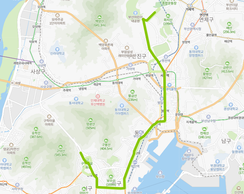 [부산] 81번버스 노선, 시간표 :  어린이대공원, 서면역, 부산진역, 부산역, 동아대