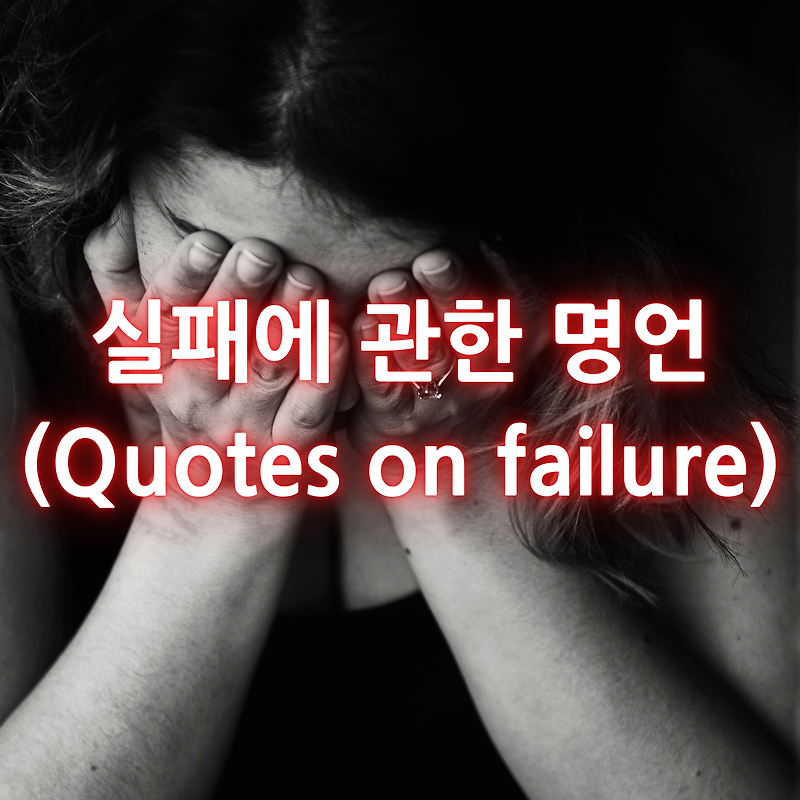 실패에 관한 명언 (Quotes on failure)