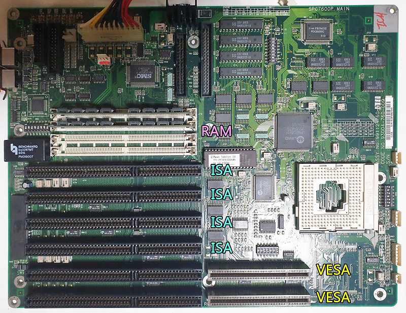 메인보드 (ISA-PCI-AGP) 슬롯 종류와 장착카드