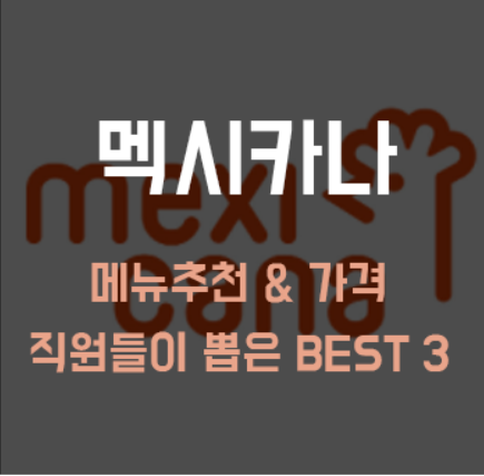 멕시카나 메뉴 추천. 직원들이 싸가는 BEST 3 - HOOWAI