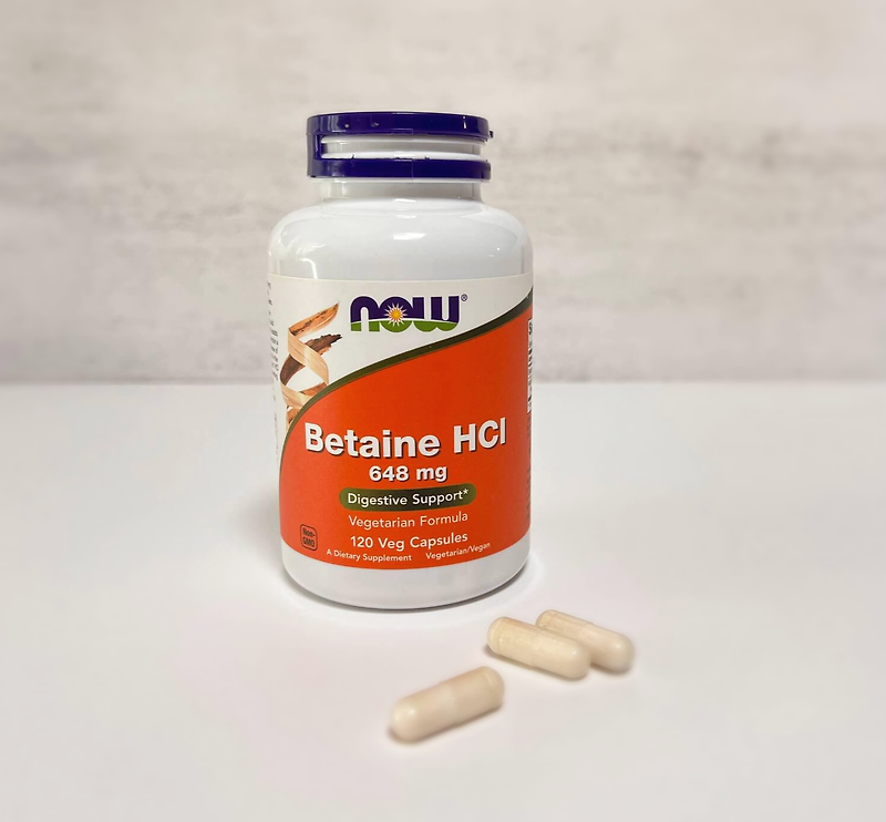 베타인 염산염(Betaine HCL)의 효능, 부작용, 복용법