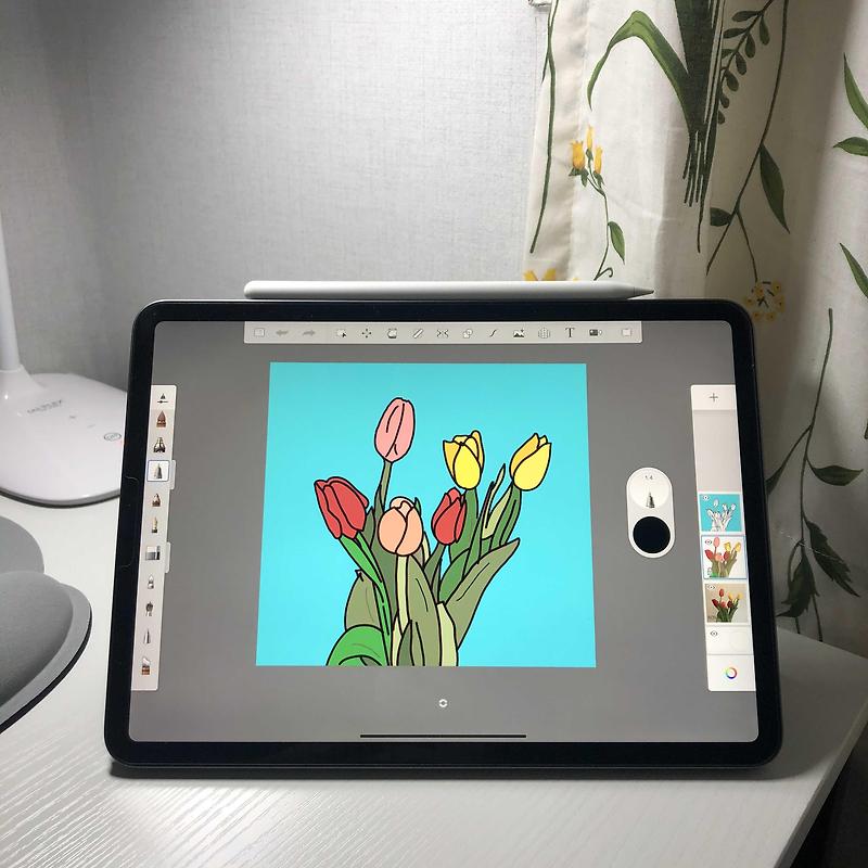 라인드로잉 어플 SketchBook 아이패드 그림그리기 취미 무료어플 사용법