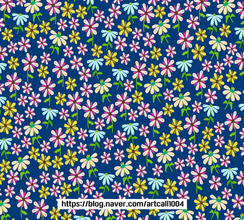 꽃무늬(꽃이미지,꽃패턴) 일러스트 디지털노마드