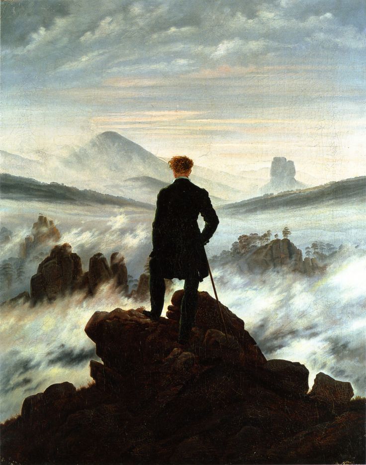 세계 명화 - 안개 바다 위의 방랑자 - The Wanderer Above the Sea of Fog 1818, Caspar David Friedrich (1774-1840)