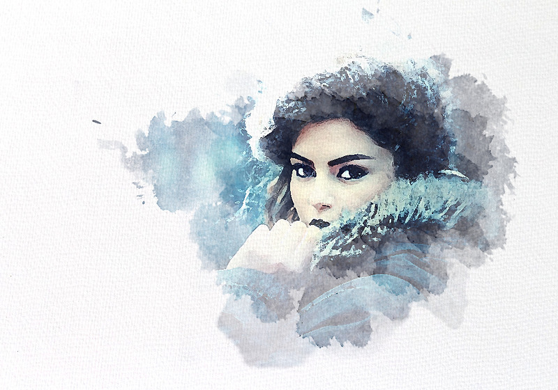 포토샵 수채화 브러쉬로 수채화 효과 만들기