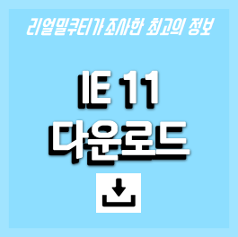 윈도우 10 인터넷 익스플로러 11 다운로드 (32비트, 64비트)