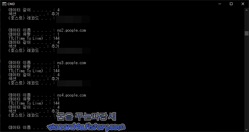 윈도우 에서 캐시된 모든 DNS 항목을 표시하는 방법