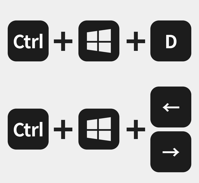 윈도우 가상 데스크톱 만들기 단축키 / Ctrl + Win + D