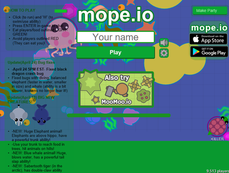 동물키우기게임 - mope.io