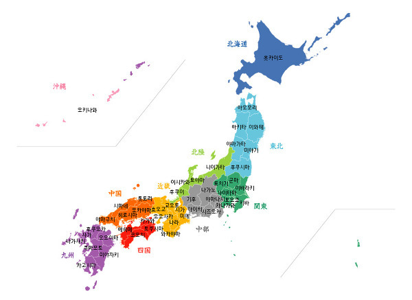 일본지도 크게보기 * 일본 지하철 노선도 다운가능,한글판