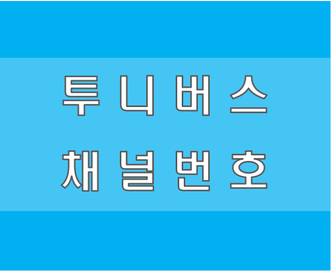 투니버스 채널번호 총정리