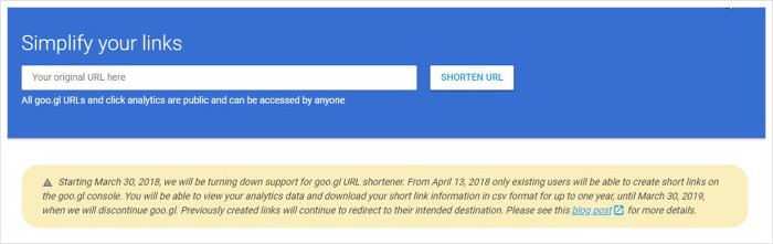 구글 URL 단축 서비스 중단에 따른 대체 사이트 총정리
