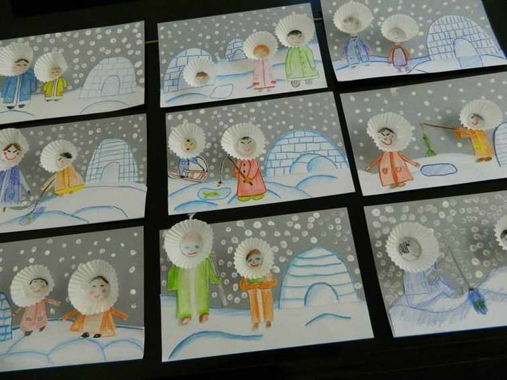 유치원 미술 ::  겨울 미술활동 해외자료