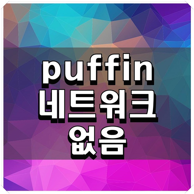 puffin 네트워크 없음 원인 확인하기