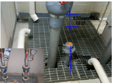배수펌프 주위배관 시공기준(기계실,동지하,elev 배수펌프 집수정펌프,영구배수)
