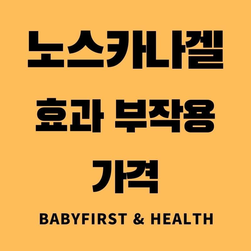 노스카나겔 효과 부작용 가격 :: BaBy First & Health
