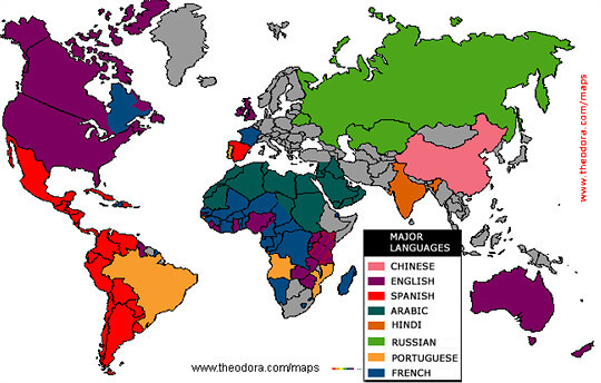 어느 나라 말을 배워보고 싶으세요?? - 세계 언어 지도