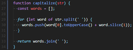 Capitalize(단어의 첫 번째 알파벳을 대문자로 바꾸기) Node.js(JavaScript) :: 감공사