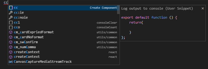 VSCODE Snippet 설정/활용