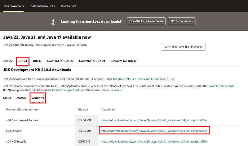Windows 11 에 JDK 21, gradle 설치하기
