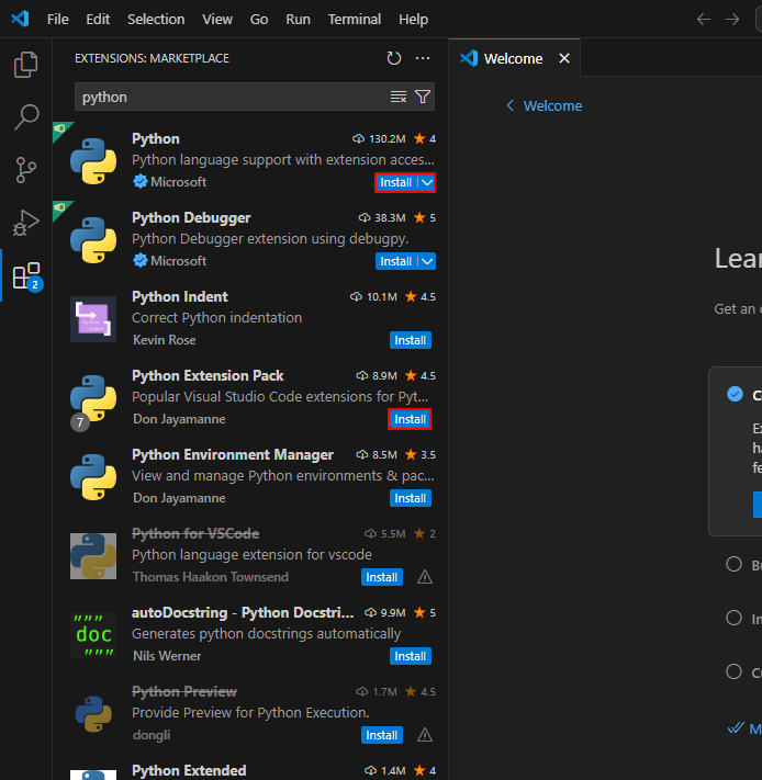 Python IDE - Visual Studio Code