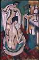 출처: 에른스트 루드비히 키르히너 Ernst Ludwig Kirchner, 얕은 욕조 안의 두 소녀 Two Naked Girls in Shallow Tub, ca. 1912-1913(20), 캔버스에 유채 Oil on canvas, 60.7x40.5cm