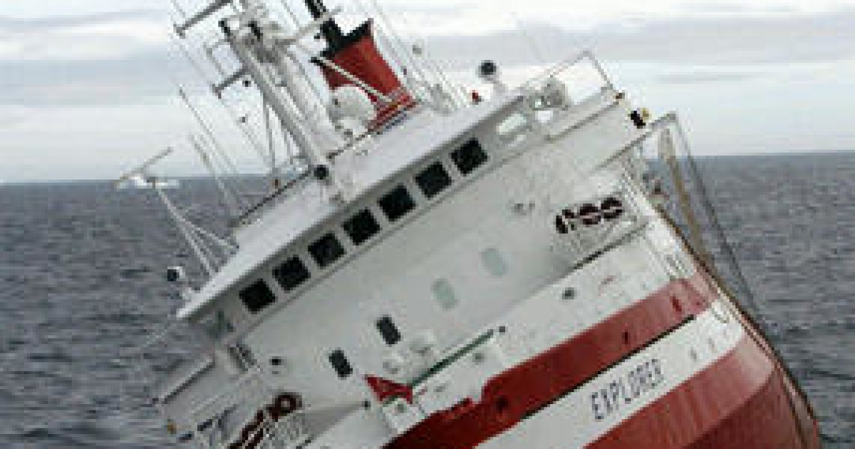 Antarctica Ship Sinking (AP)