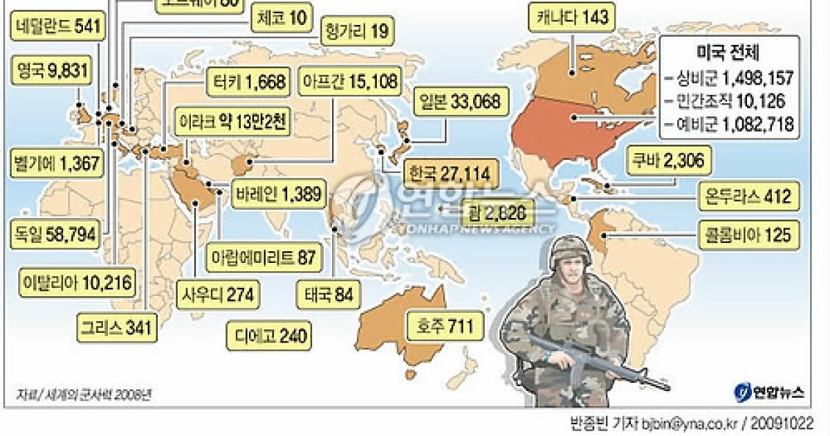 세계 주둔 미군 현황