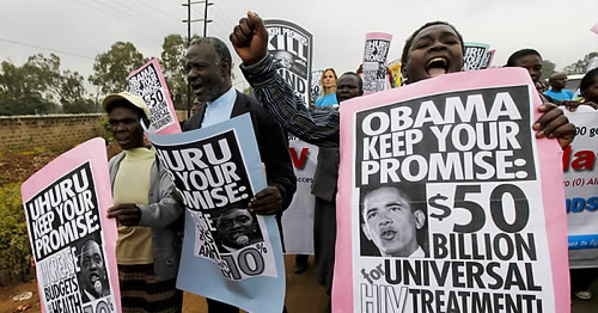 KENYA PROTEST HIV AIDS OBAMA