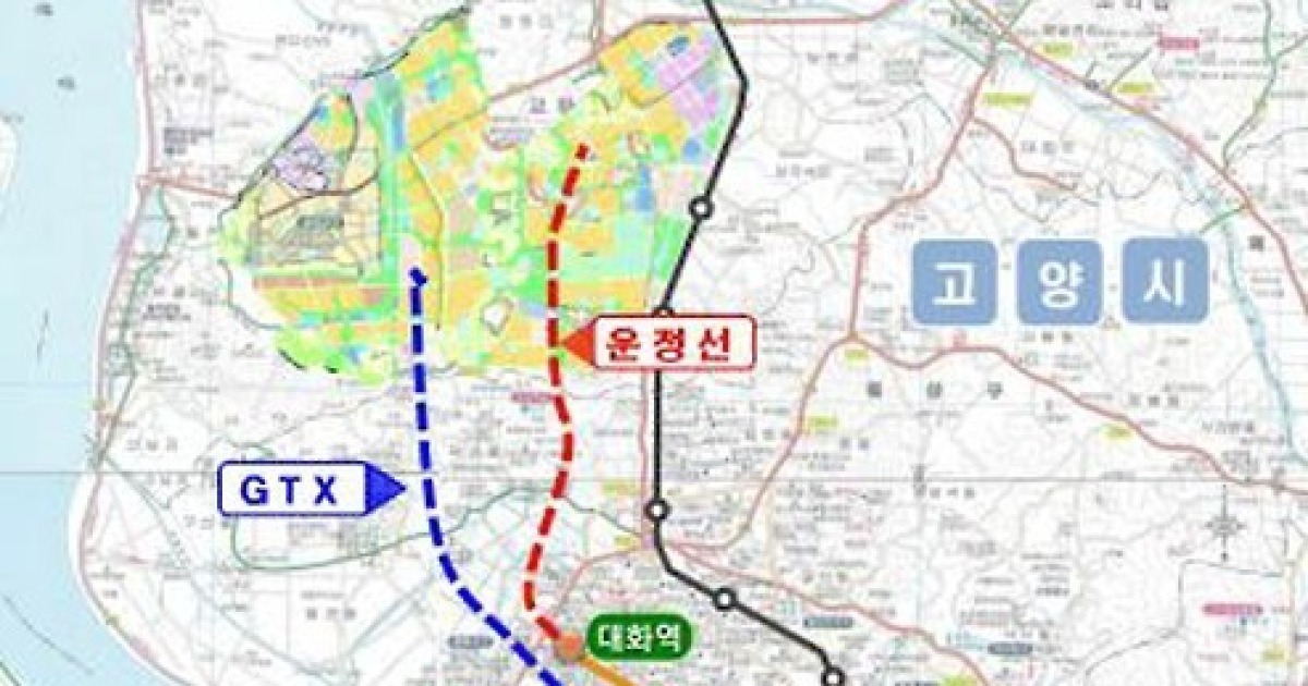 GTX·지하철 3호선 파주 연장 노선도