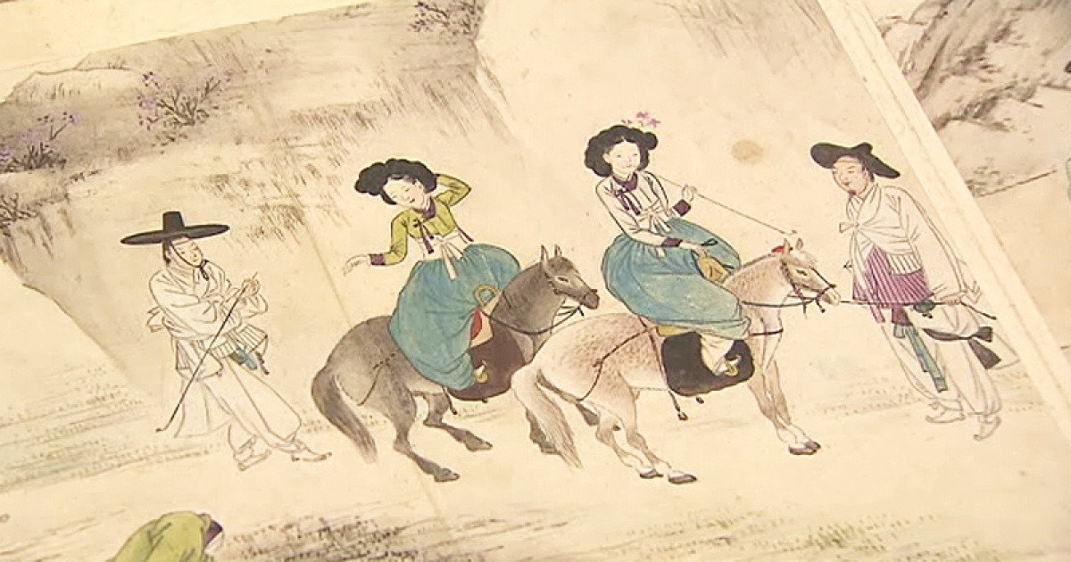 대중 앞에 나온 '교과서 속 그 그림'..진귀한 풍속화