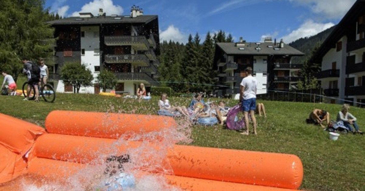 SWITZERLAND SWITZERLAND GIANT WATER SLIDE TOBOGGAN