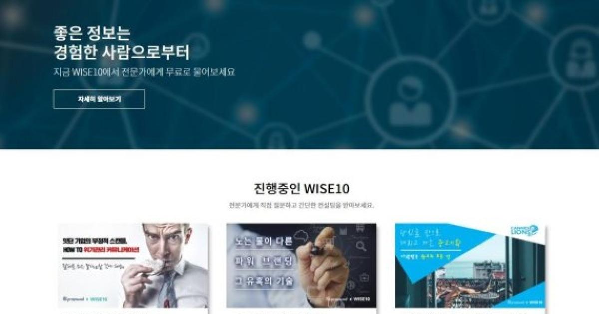 프로파운드, 비즈 전문가 연결 상담 서비스 'WISE10' 출시