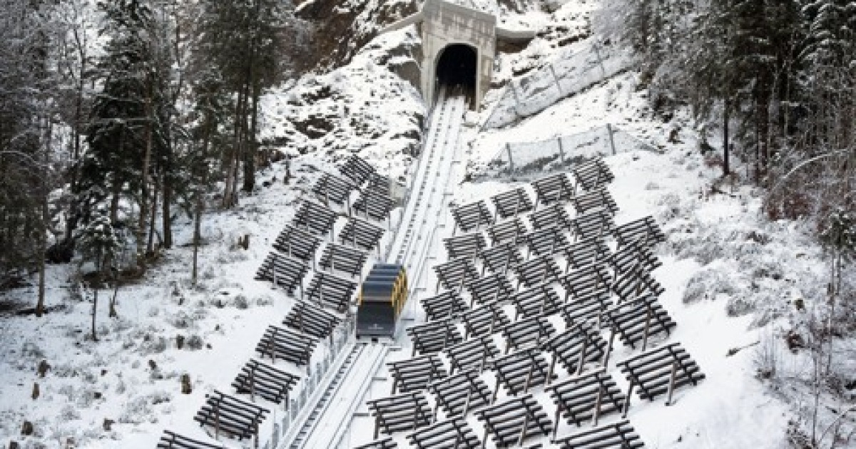 SWITZERLAND STOOS FUNICULAR RAILWAY