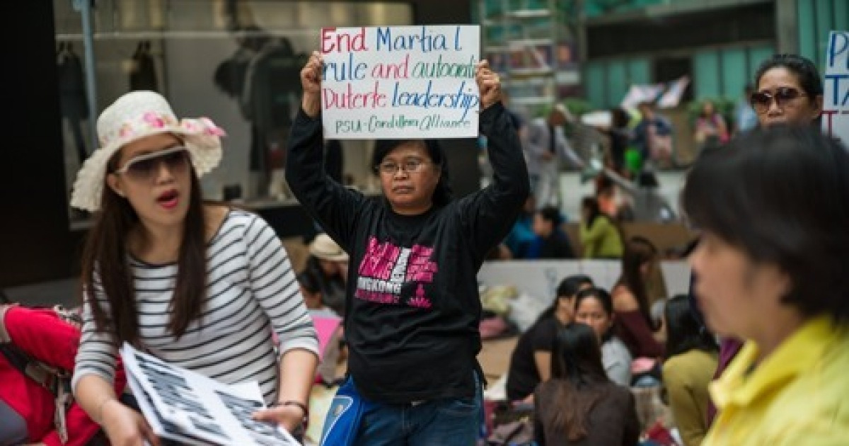 CHINA HONG KONG DUTERTE PROTEST