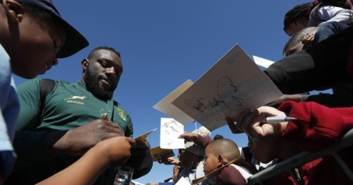 SOUTH AFRICA SPRINGBOK RUGBY PRACTICE