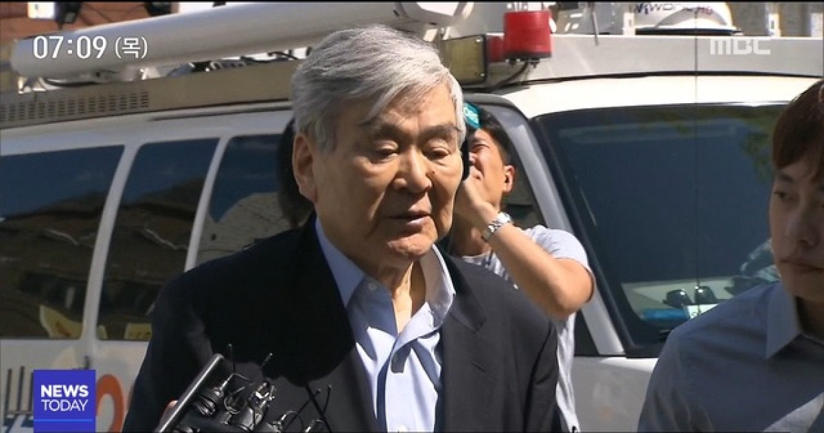 조양호 한진그룹 회장, 경찰조사 마치고 귀가